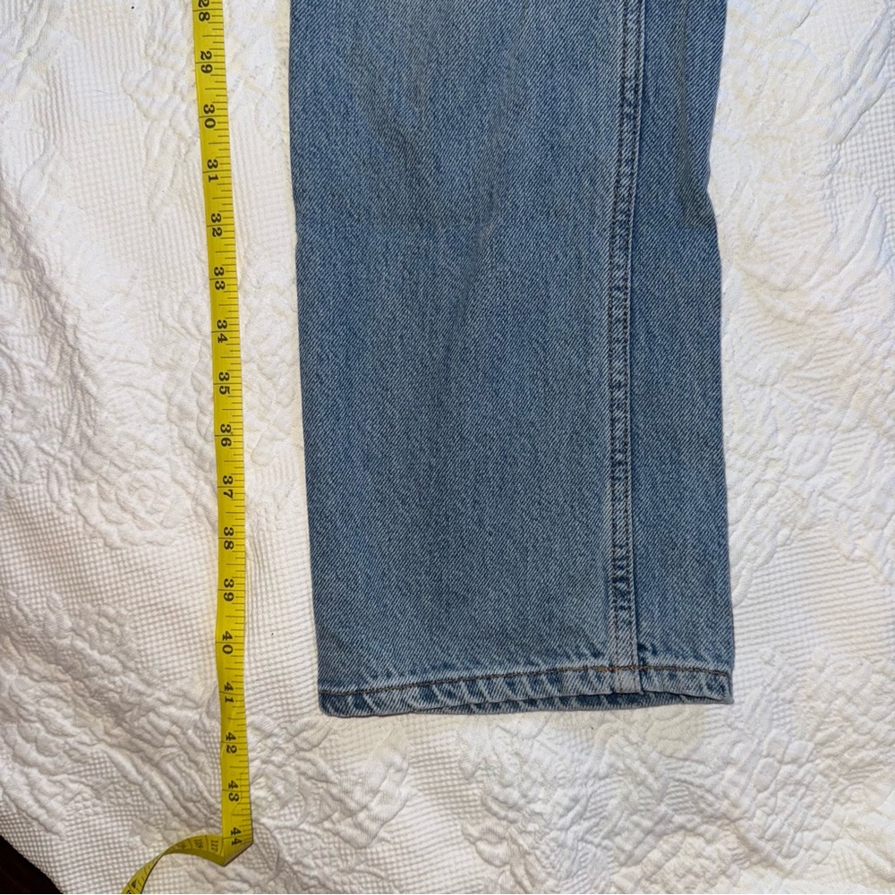 Topshop Iconic Kort Denim Jeans Straight Leg High Rise 28x30 - Picture 5 of 5
